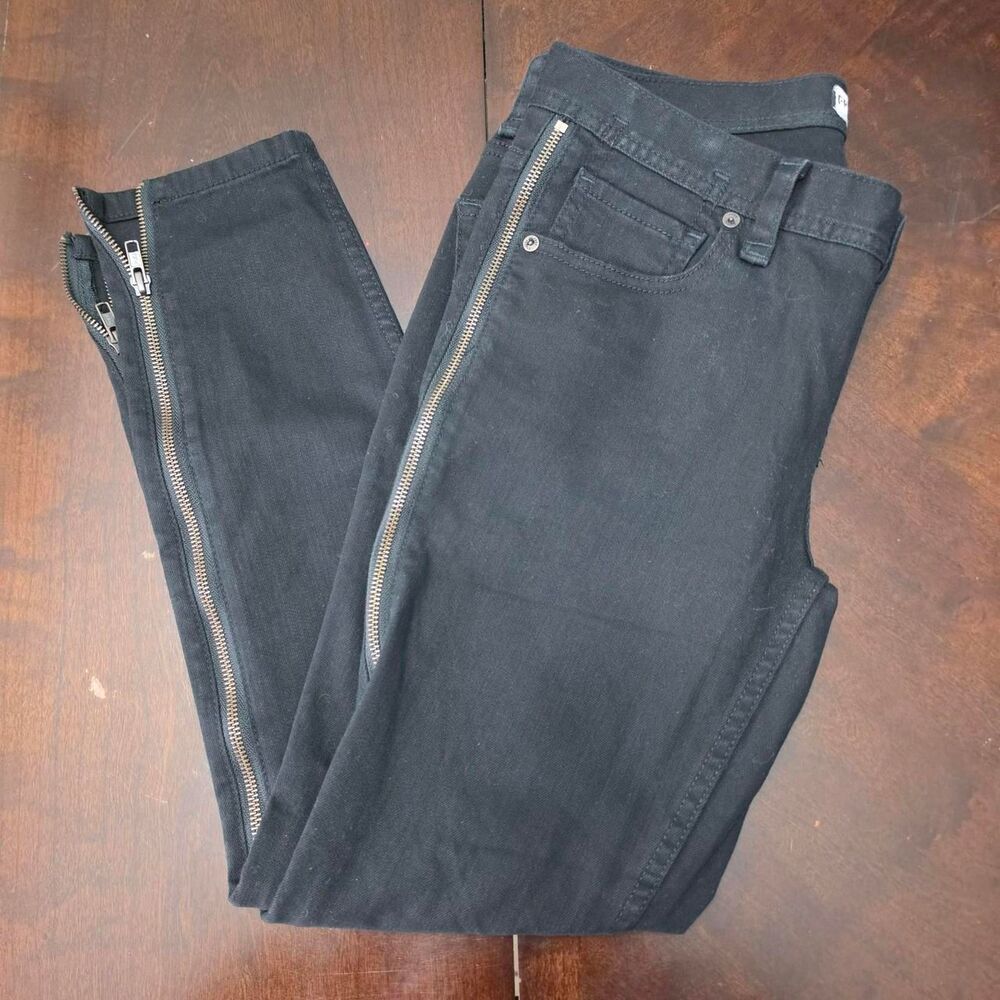 Free People 'Levon' Black Zipper Jeans